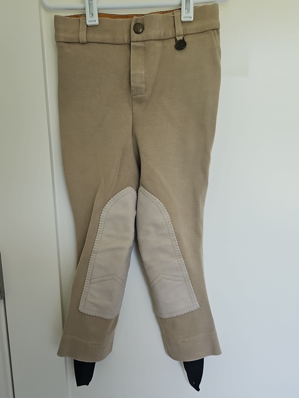 Ovation Light Tan Kids Riding Breeches with Knee Patches
